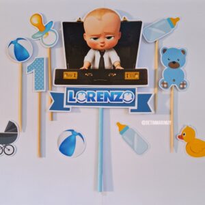 Topper de torta personalizado de Jefe en Pañales