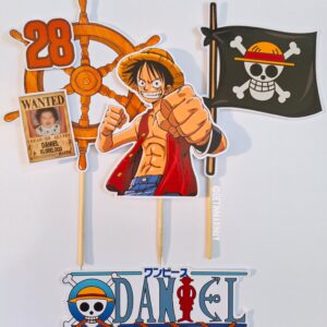 Topper de torta personalizado de Luffy - One Piece