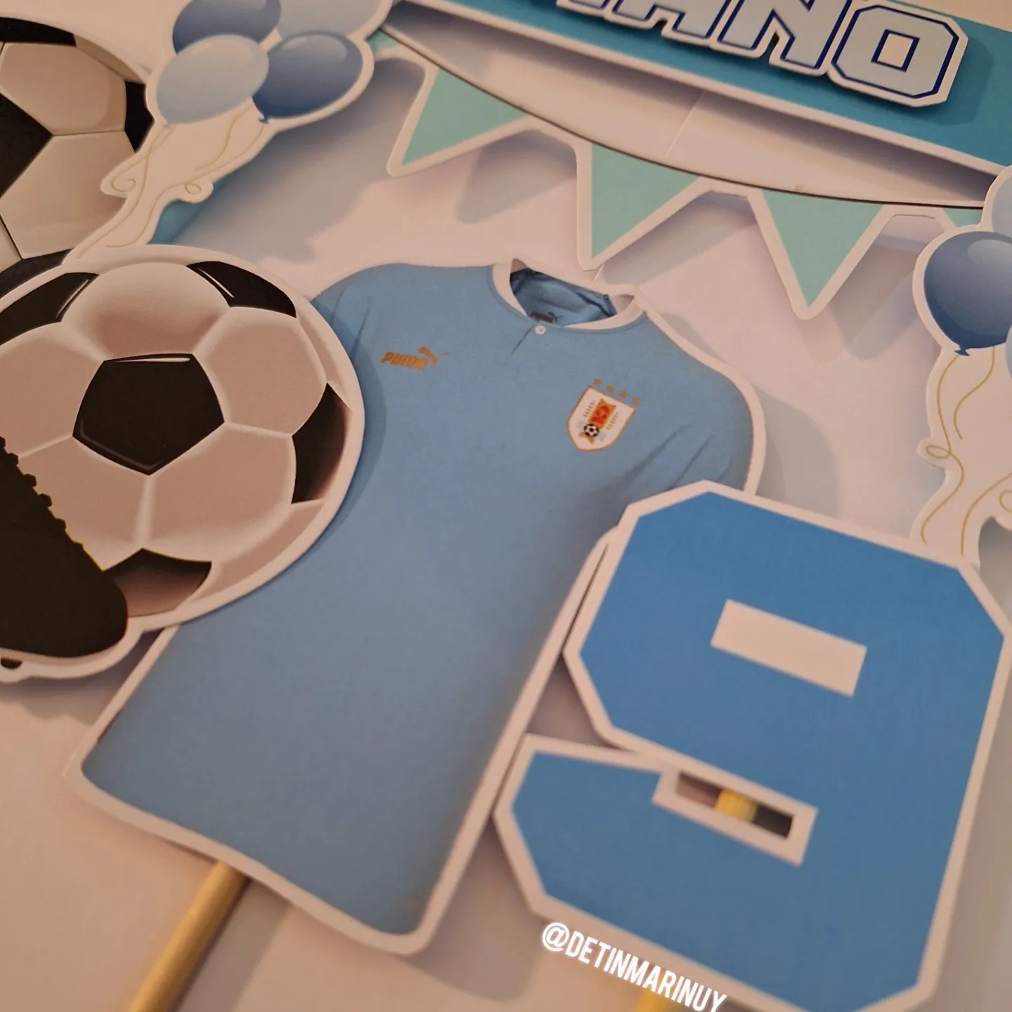 Topper de torta personalizado de Uruguay - Imagen 6