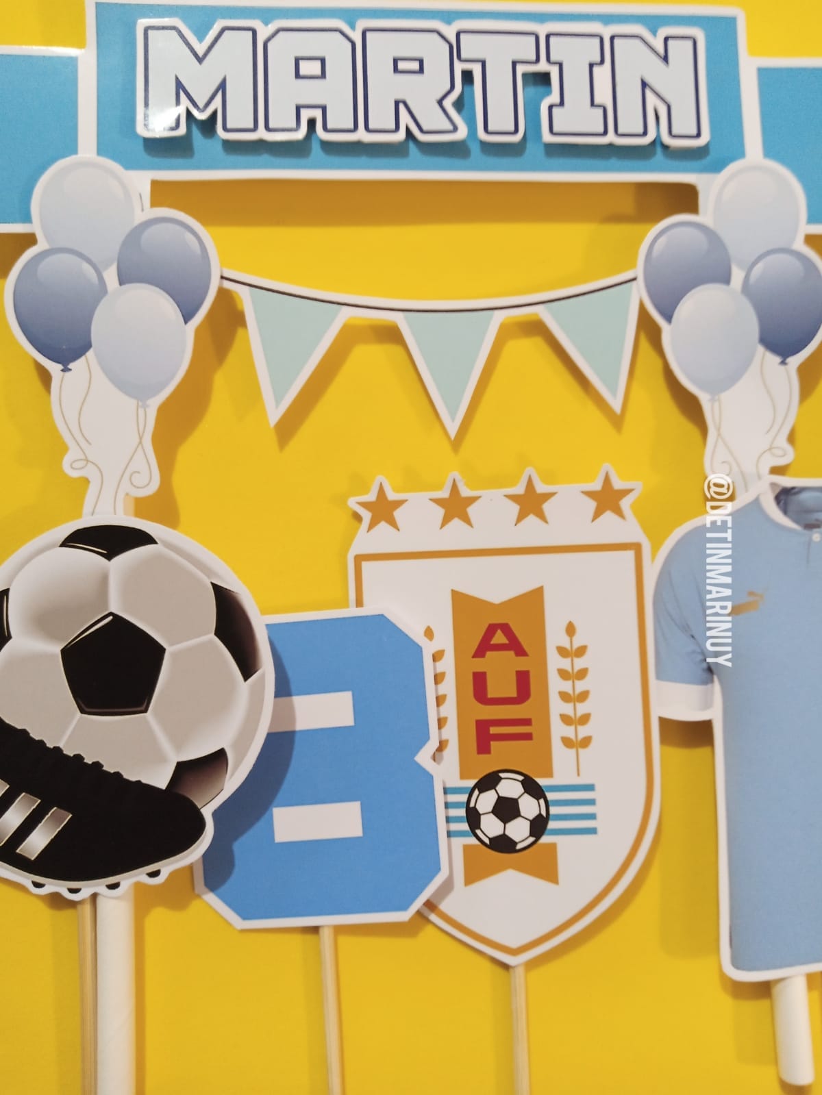 Topper de torta personalizado de Uruguay - Imagen 3