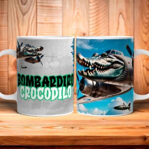 Taza De Bombardiro Crocodilo - Italian Brainrot - Tik Tok (0357)