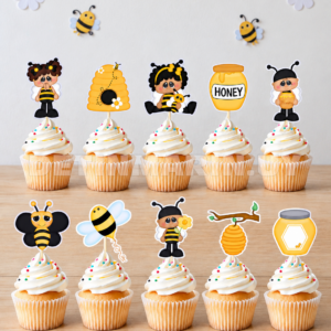 Toppers de cupcakes abejitas