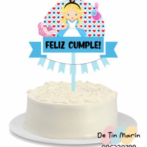 Toppers de torta de Alicia en el Pais de las Maravillas