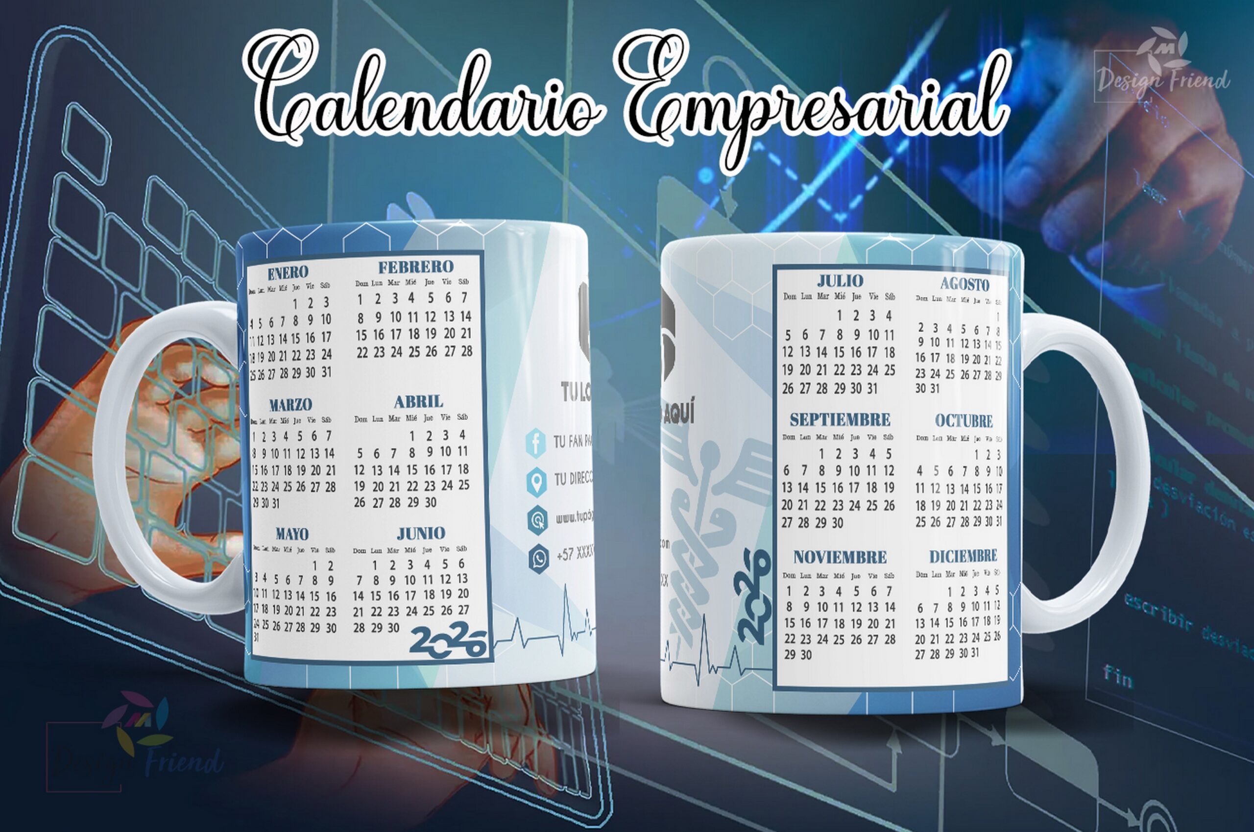 Tazas con calendarios 2026 personalizadas - Imagen 15
