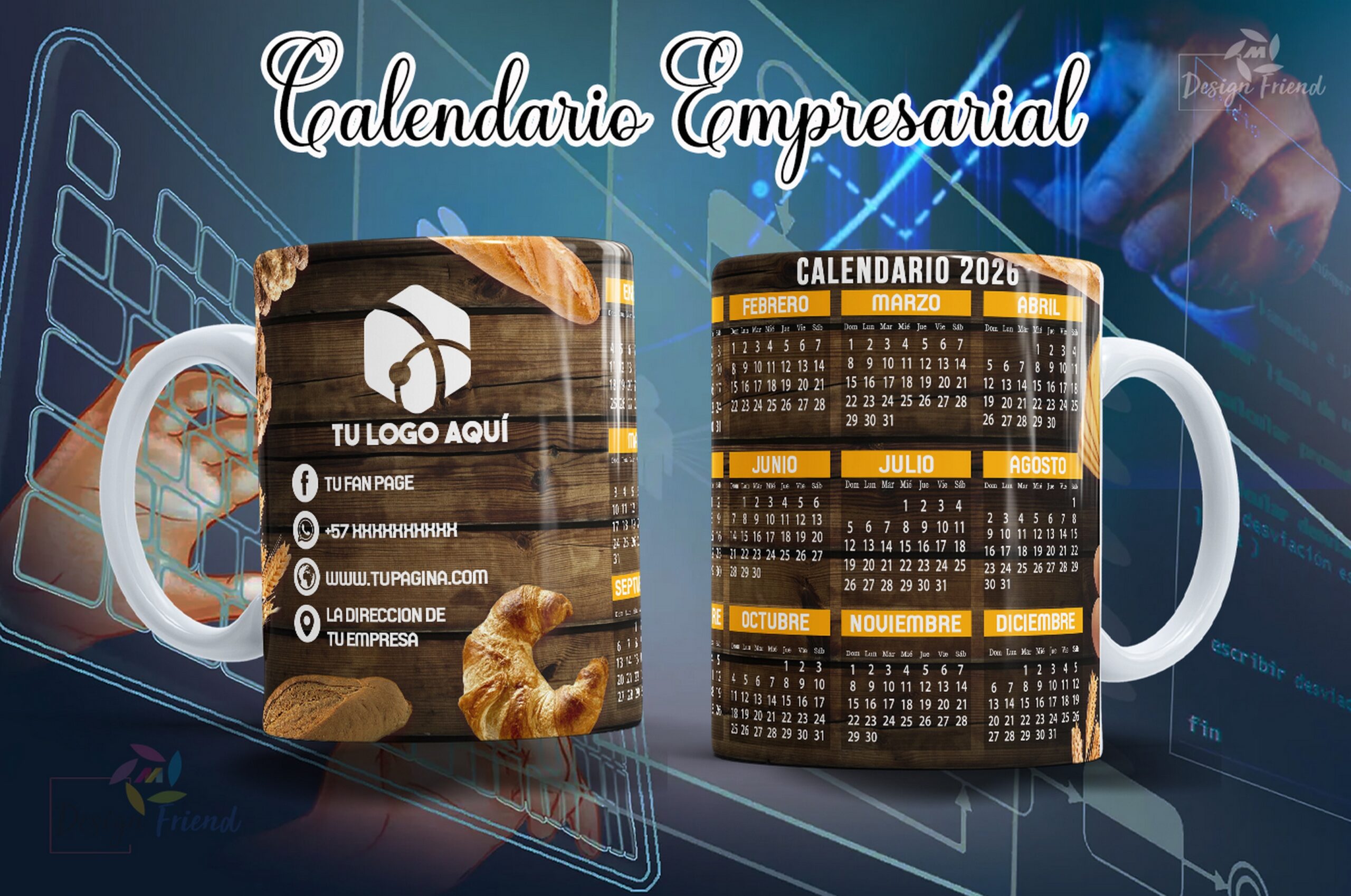Tazas con calendarios 2026 personalizadas - Imagen 12