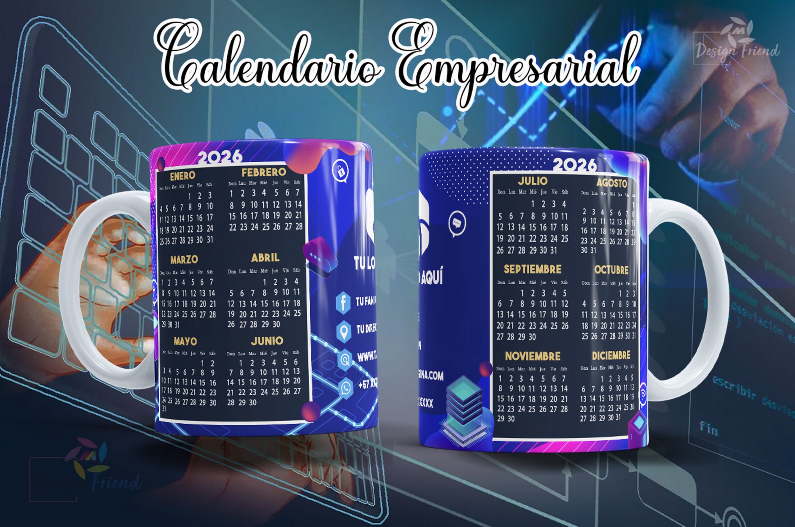 Tazas con calendarios 2026 personalizadas - Imagen 5