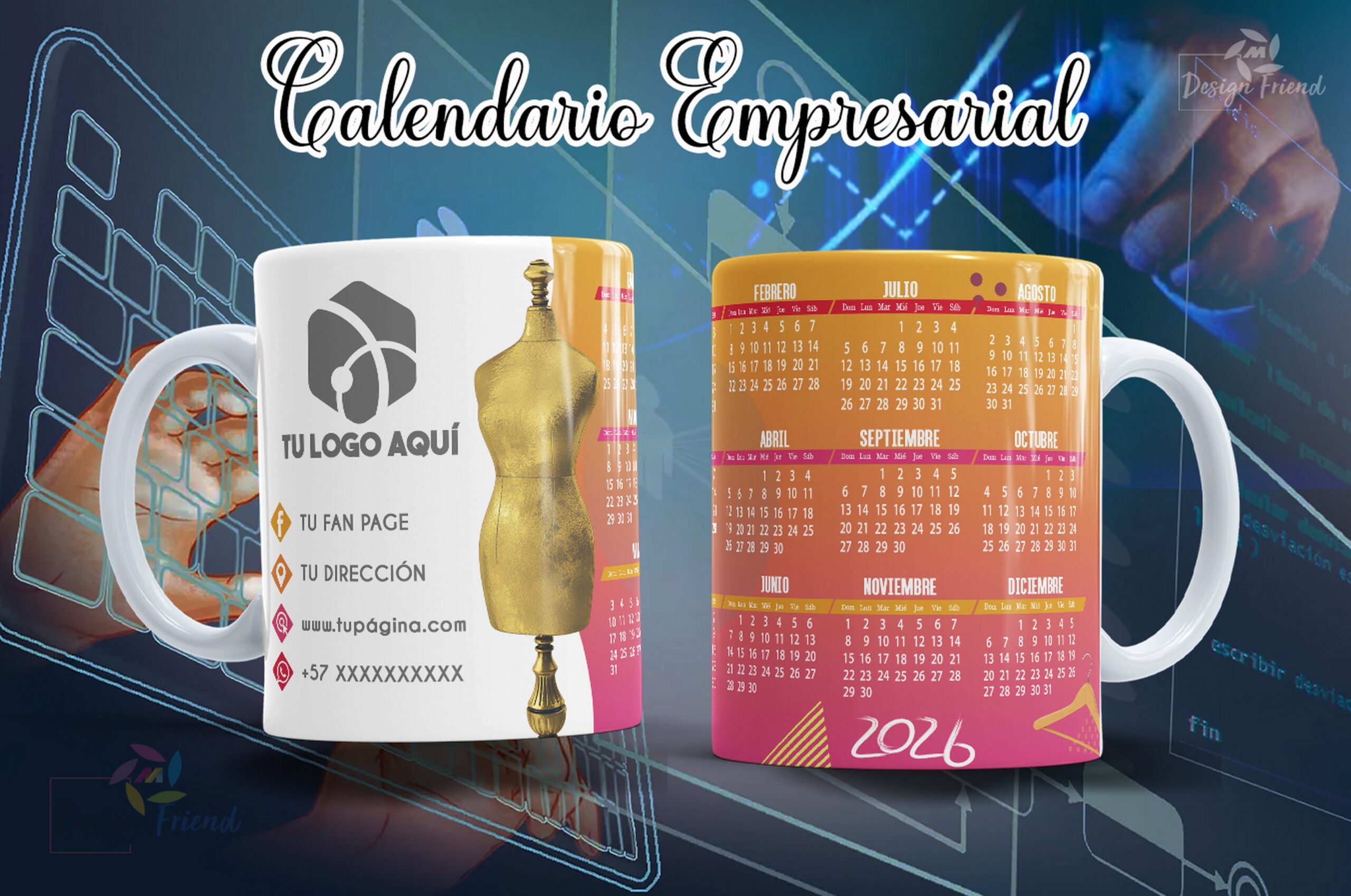 Tazas con calendarios 2026 personalizadas - Imagen 10
