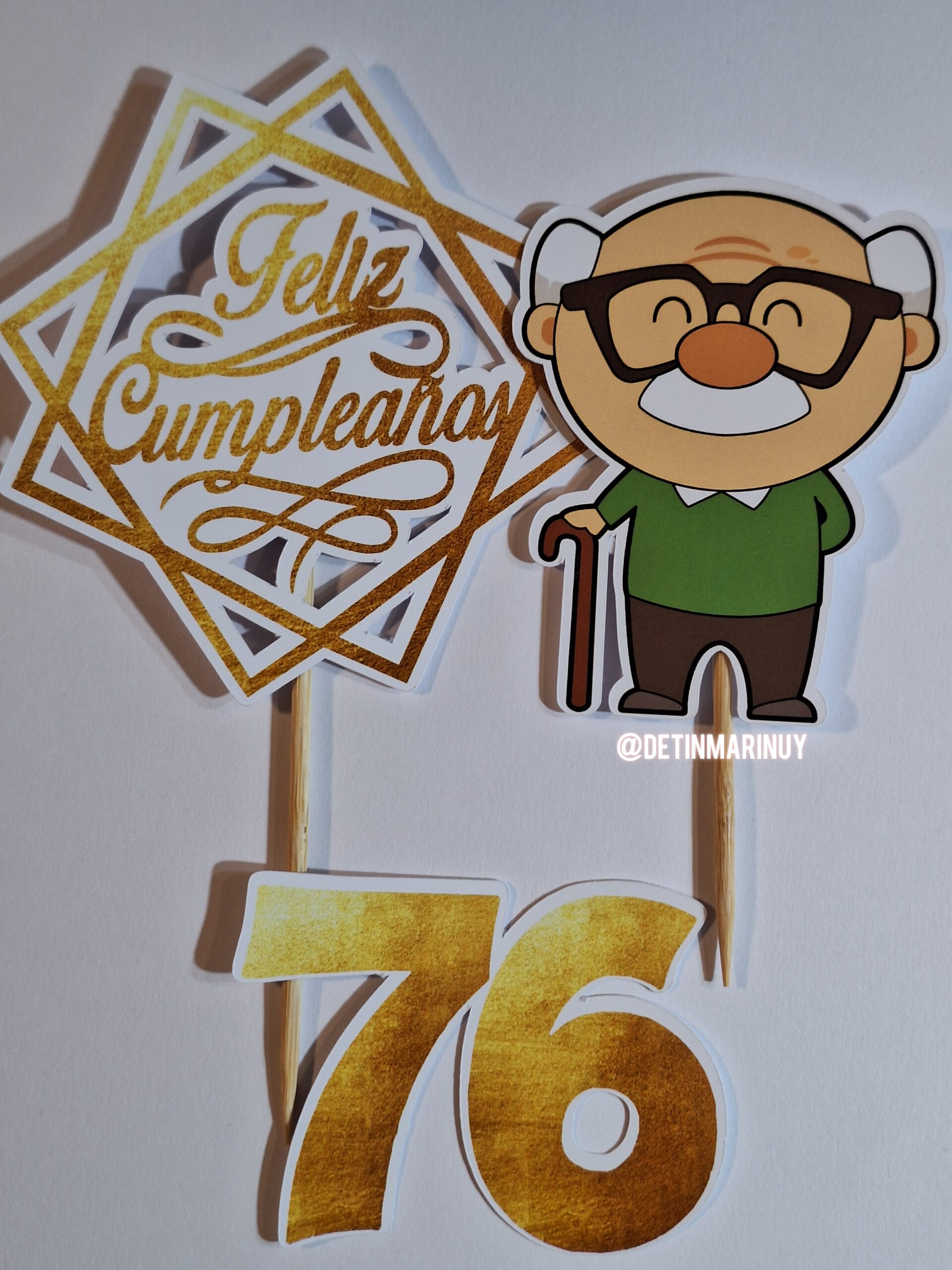Topper de torta personalizado para abuelos - Imagen 6