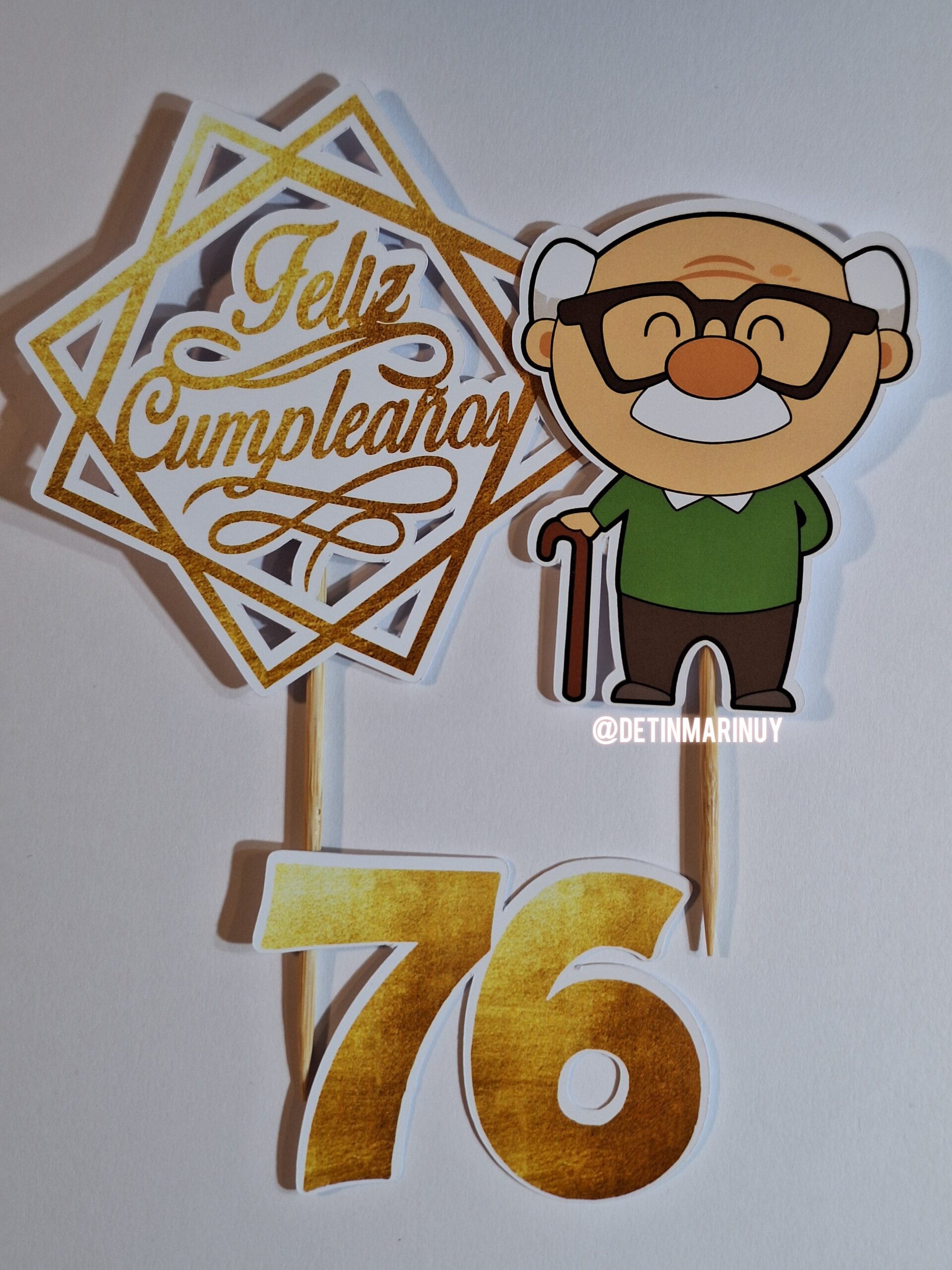 Topper de torta personalizado para abuelos - Imagen 4