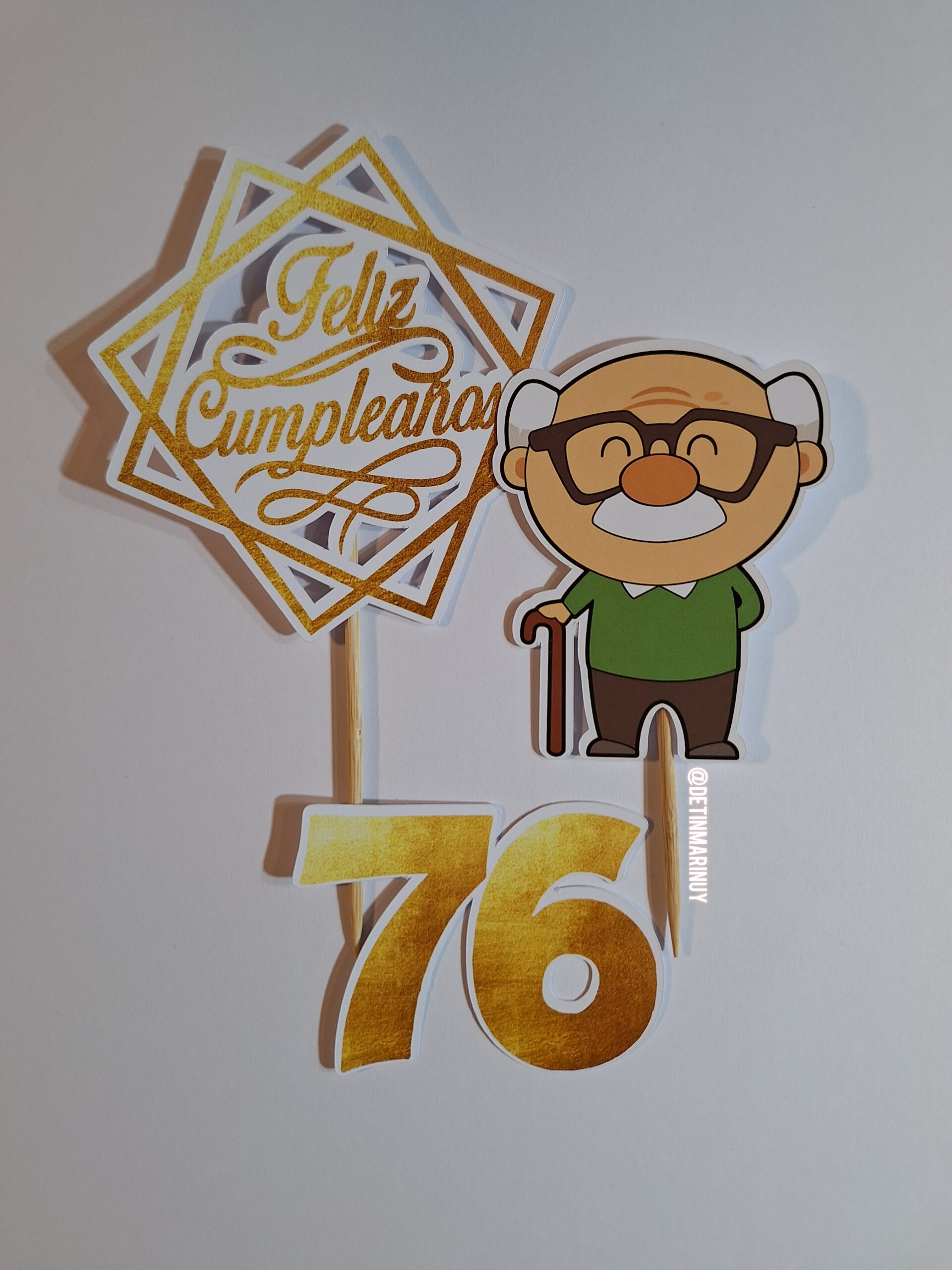 Topper de torta personalizado para abuelos - Imagen 5