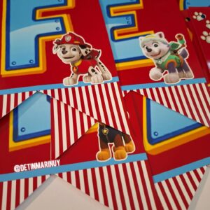Banderines de Paw Patrol (Patrulla Canina) personalizados