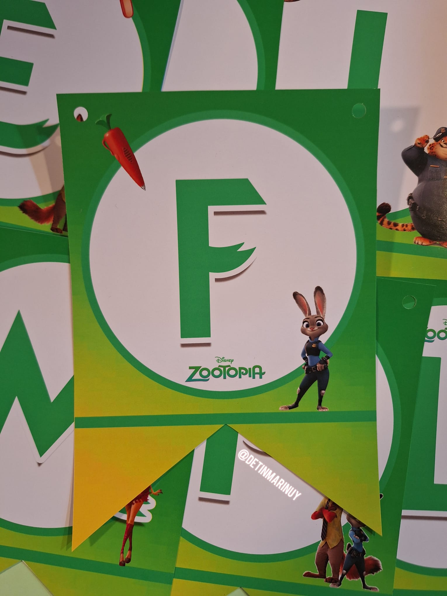Banderines de Zootopia