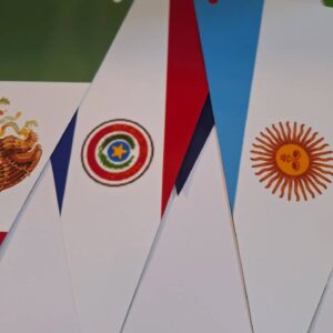 Banderines de 16 países del mundo