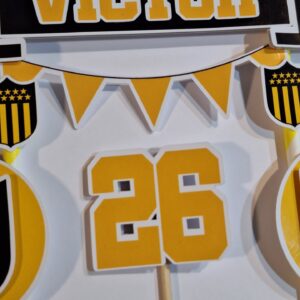Topper de torta de Peñarol personalizado