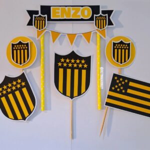 Topper de torta de Peñarol personalizado
