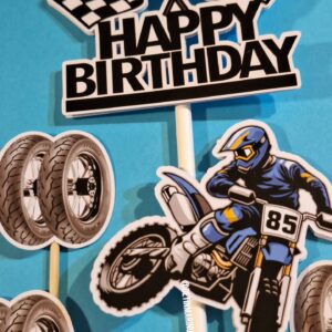 Topper de torta de Motocross personalizado