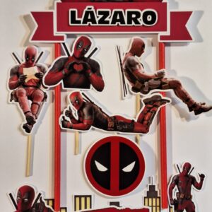 Topper de torta  de Deadpool personalizado