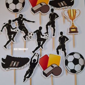 Toppers para Cupcakes  de Fútbol - Pack x 10