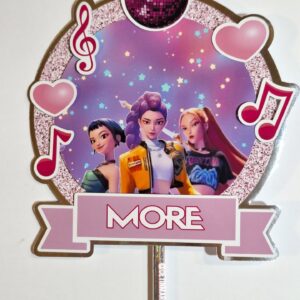 Topper de torta de Las Guerreras Kpop