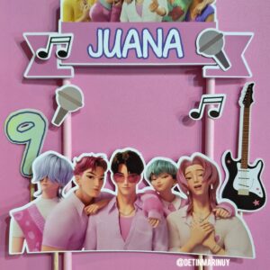 Adorno de torta de Saja Boys - Las Guerreras Kpop
