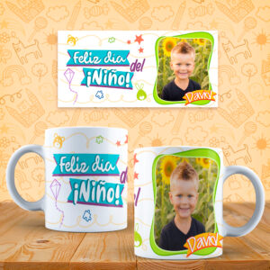 Taza para el dia del niño personalizada con foto