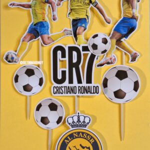 Topper de torta de Cristiano Ronaldo - Al Nassr personalizado