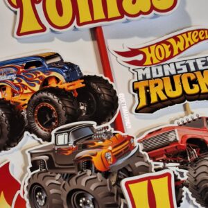 Topper de torta de Hot Wheels Monster Trucks