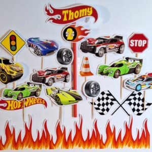 Topper de torta de Hot Wheels personalizado