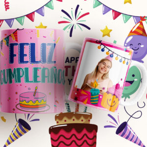 Taza para cumpleaños personalizada con foto (0404)
