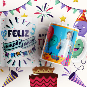 Taza para cumpleaños personalizada con foto (0405)