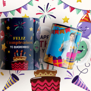 Taza para cumpleaños personalizada con foto (0406)