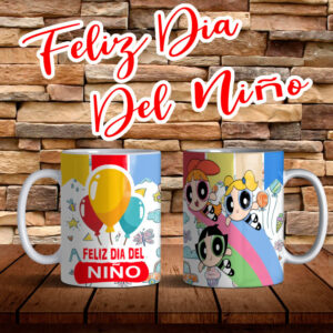 Taza Feliz Dia del Niño con dibujos (0394)