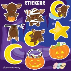 Stickers de Halloween – Murciélagos