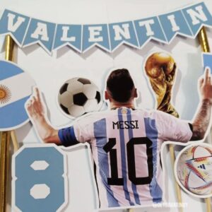 Topper de torta de Messi personalizado