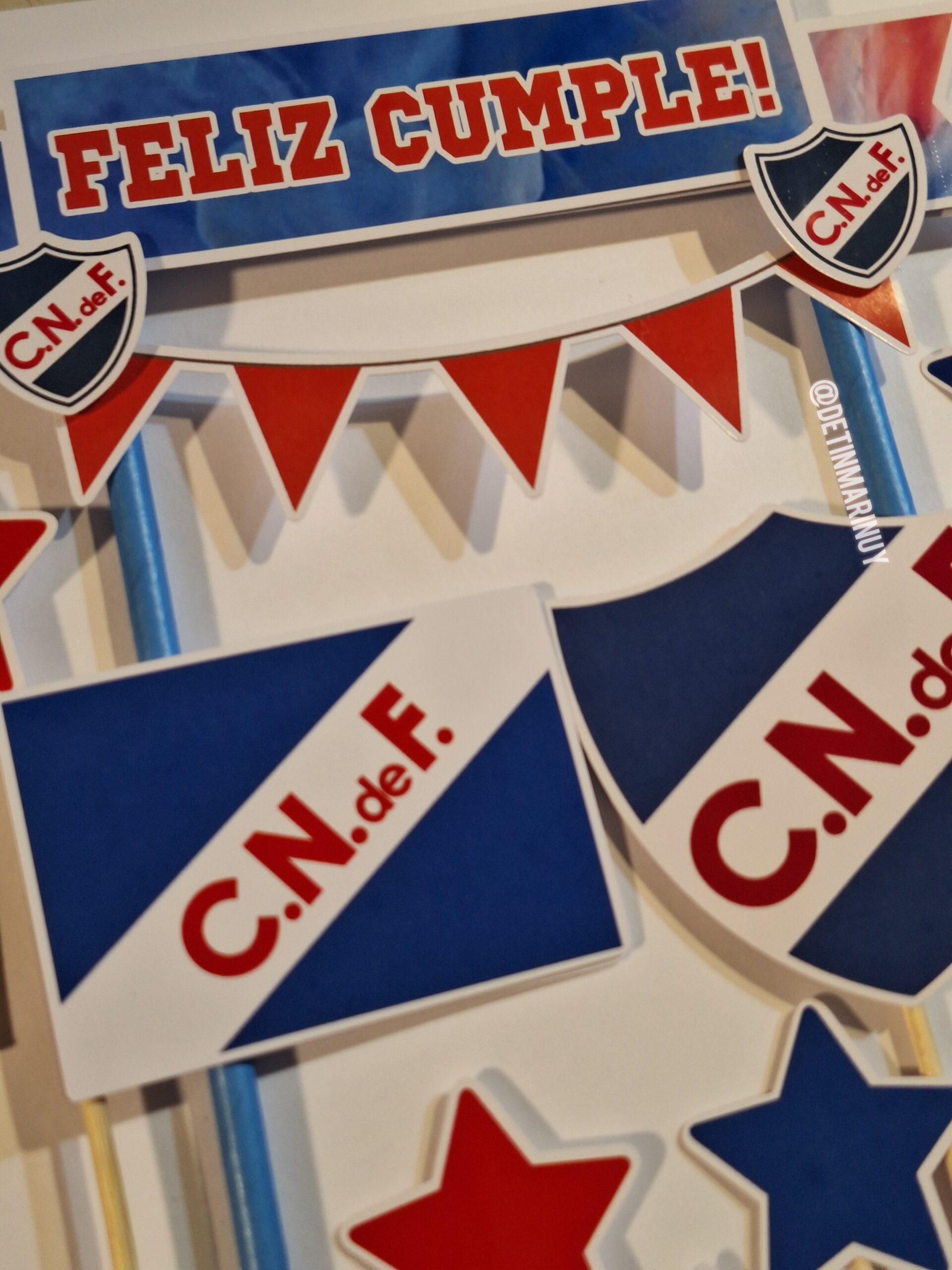 Topper de torta de Nacional Feliz Cumple - Imagen 3