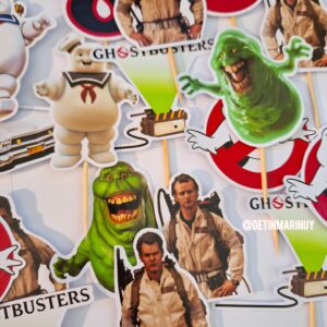 Toppers de cupcakes de Los Cazafantasmas (Ghostbusters) x 12