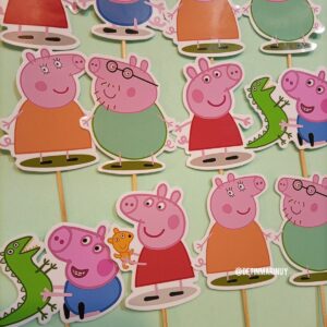 Toppers de cupcakes de Peppa Pig (