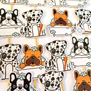 Toppers de cupcakes de Spa de Perritos