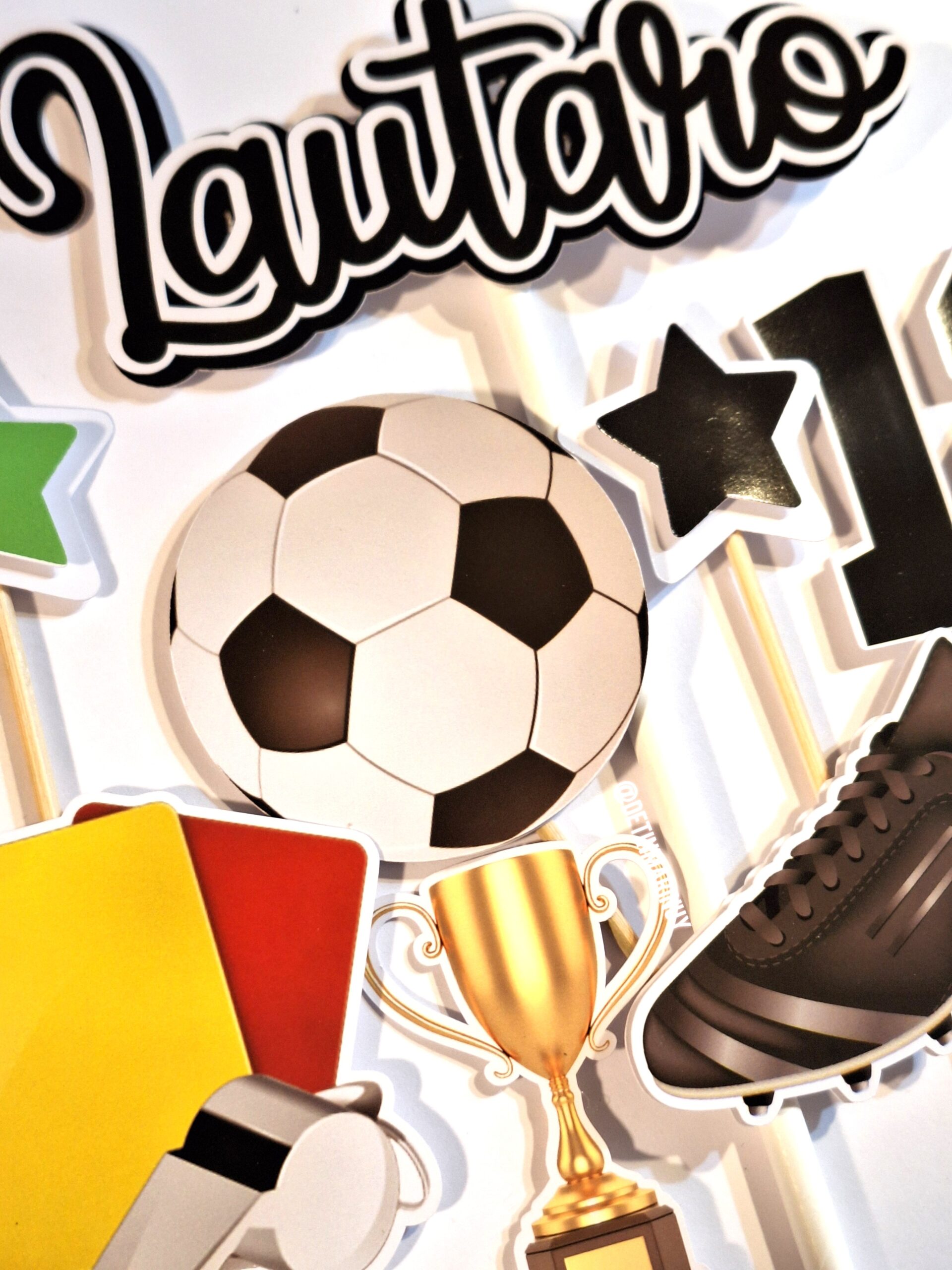 Topper de torta de futbol