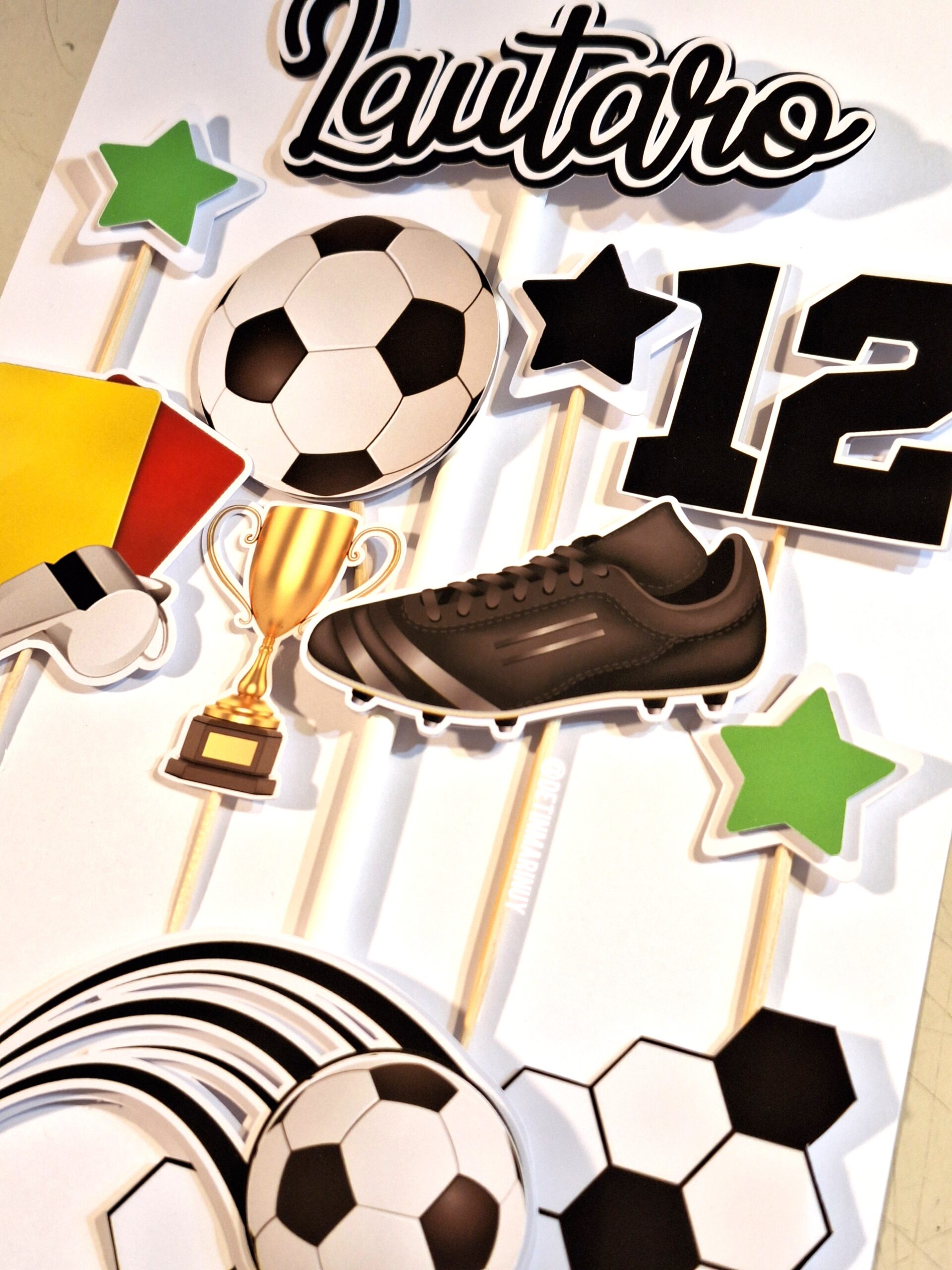 Topper de torta de futbol