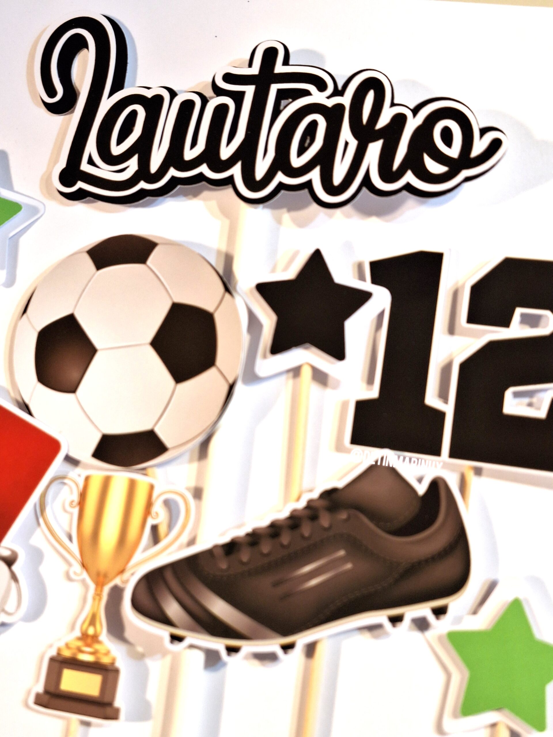 Topper de torta de futbol