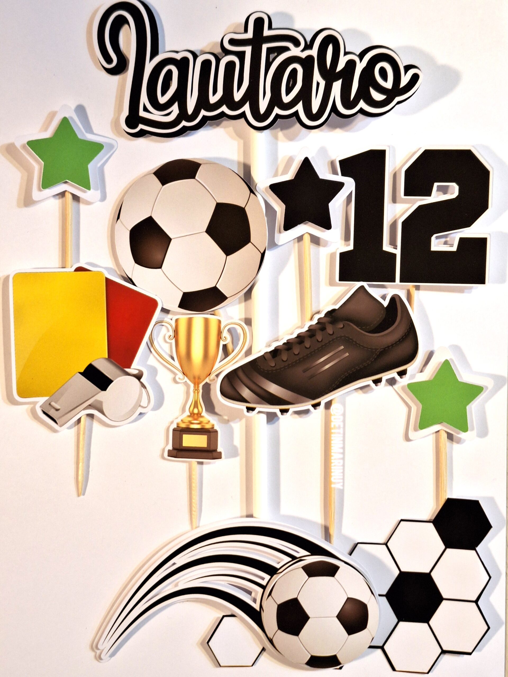 Topper de torta de futbol