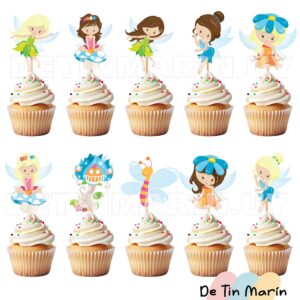 Toppers de Cupcakes de Hadas