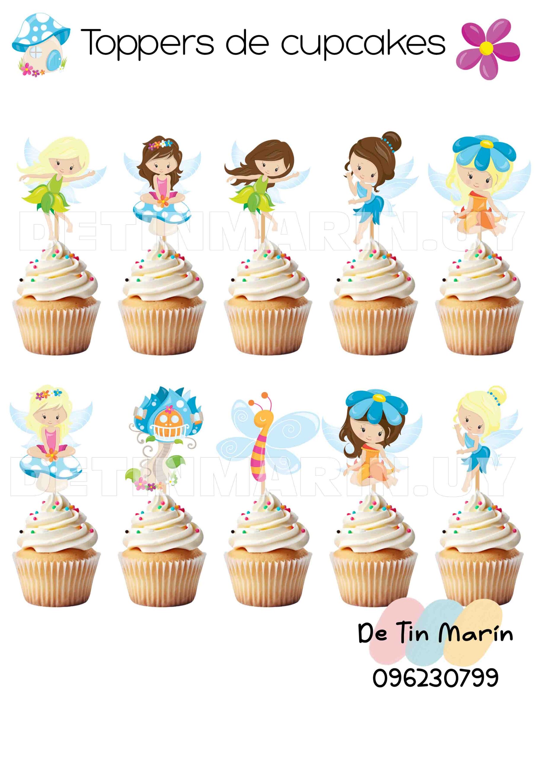 Toppers de Cupcakes de Hadas