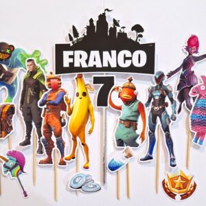 Adorno para torta de Fortnite personalizado