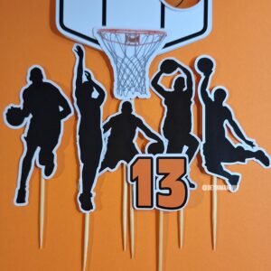 Adorno para torta de basketball personalizado