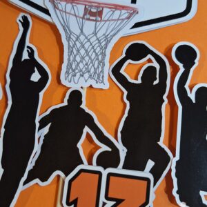 Adorno para torta de basketball personalizado