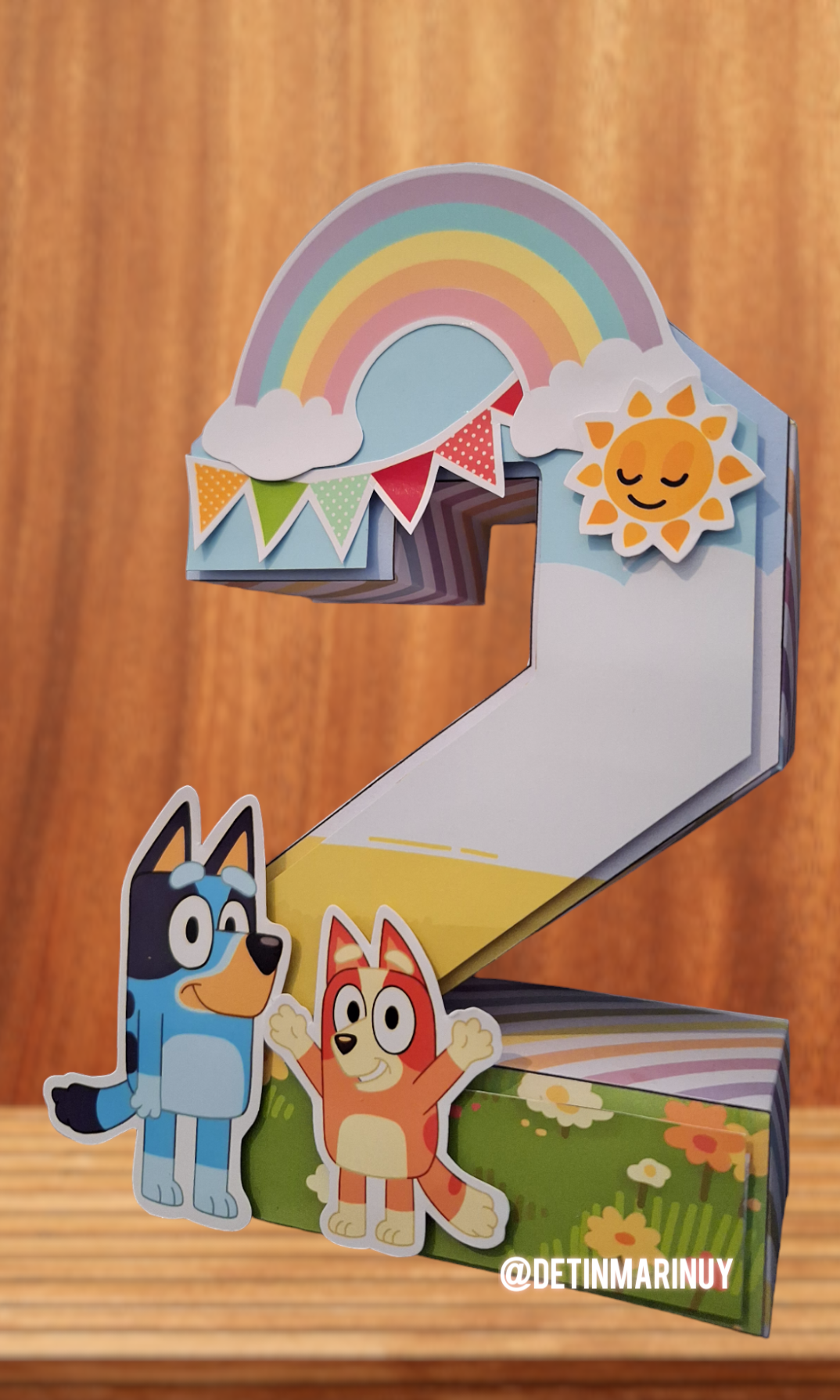 Numeros 3D de Bluey Personalizados - Decoración de mesa - Imagen 3