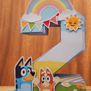 Bluey numero 3d personalizado