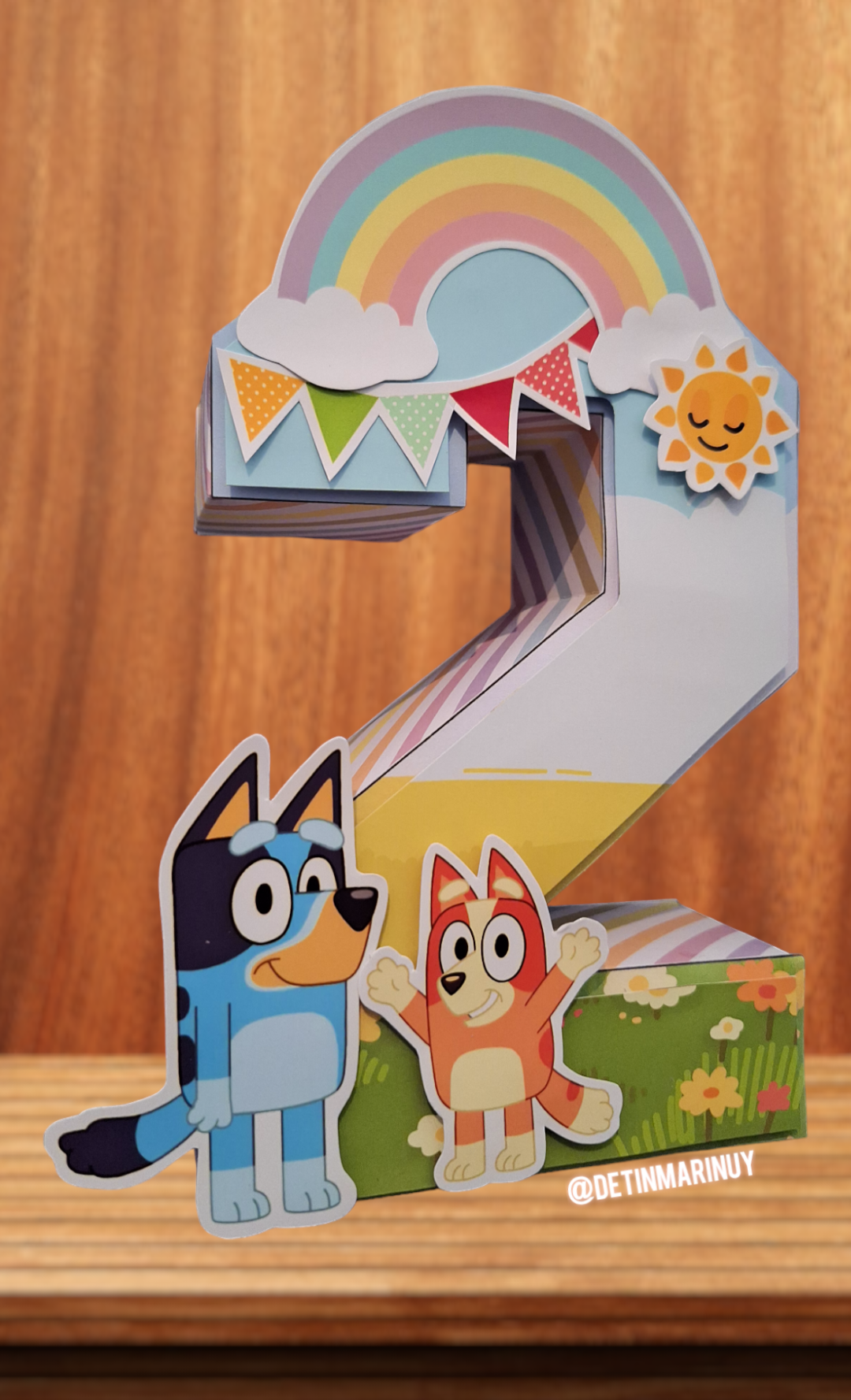 Numeros 3D de Bluey Personalizados - Decoración de mesa - Imagen 2